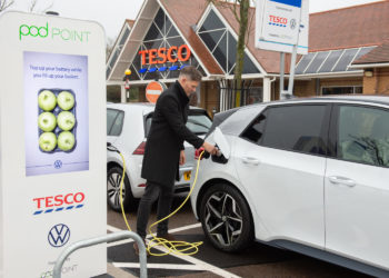 Some Tesco stores now offer Pod Point chargers for customers.